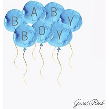 Boy baby shower guest book (Hardback)