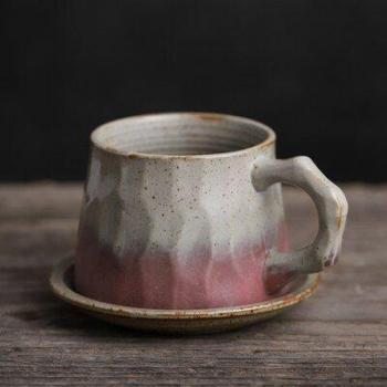 Ensemble Tasse & Soucoupe Rétro Céramique