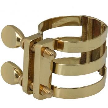 Yibuy Gold Brass Alto Saxophone Ligature