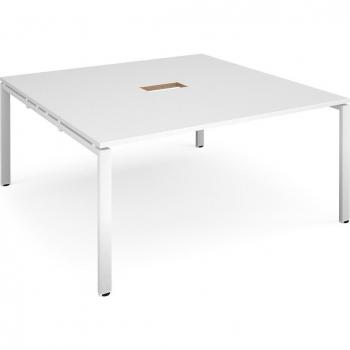 Adapt square boardroom table 1600mm x 1600mm with central cutout 272mm
