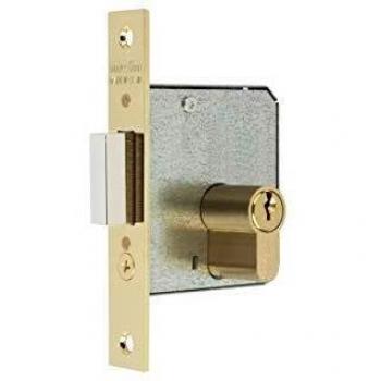 MCM Serrure mortaise en bois 1512‑2‑4545 avec bord droit en laiton