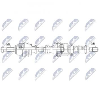 Semiasse NTY 105 FR‑NPW