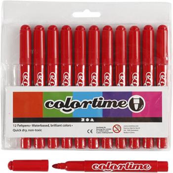 Creativ 12 Red Markers, 5mm Width