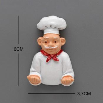 3D Kühlschrankmagnet Brotkoch Karikatur