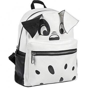 Cerdá Mochila Moda Disney 101 Dalmatas Sac à dos Loisir, 25 cm, Blanc