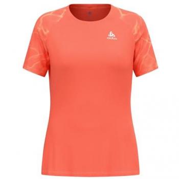 Odlo Essentiële Print Crew Neck Hardloopshirt Dames - Groen, Maat M