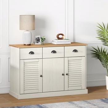 VIGO Solid Wood Pine Sideboard with Drawers 113x40x75 cm