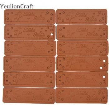 Set de 12 étiquettes en PU fait main Chzimade