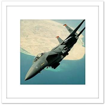 Military USAF F‑15E Strike Eagle 8×8 Framed Print with Mount