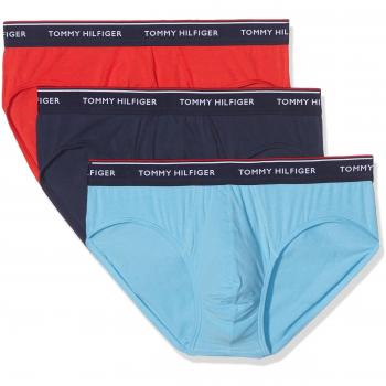 Tommy Hilfiger Bóxer 3 Premium Essentials, Multicolor (Blue Peacoat/Ethereal Blue/Red Tomato), Grande (Pack de 3)