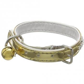 Golden Gemstone Cat Collar (Faux Diamond) – 30 x 1.2 cm