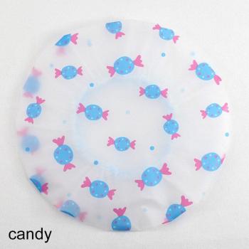 Waterproof Wave Point Cartoon Fruit Shower Cap - 1 Piece