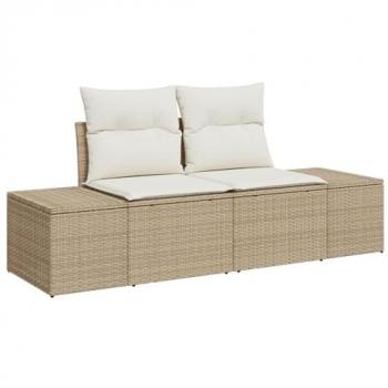 VidaXL Gartensofa Beige 123 x 62 × 69 cm Poly‑Rattan – 1 Stück
