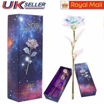 24K Gold Plated Galaxy Rose for Girlfriend or Wife