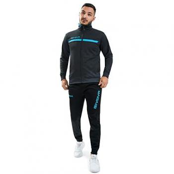 Survêtement zippé polaire Givova One gris azur 2XL
