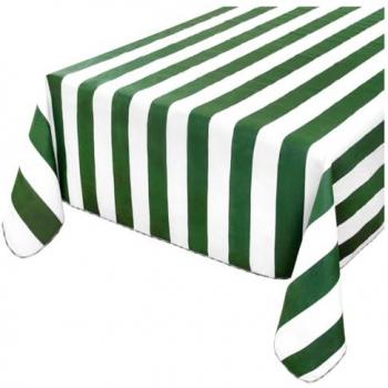 Tovaglia Giardino Cotone 135x180 Cm Verde Bordata A Righe