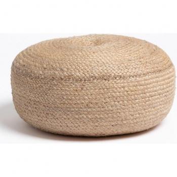 Rundes Jute-Pilew-Kissen Ø50 cm – SKLUM Modell