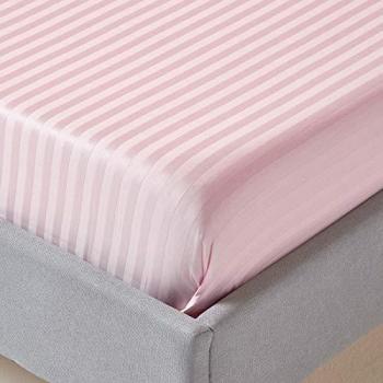 Homescapes Egyptian Cotton Satin Stripe Flat Sheet 330 Thread Count