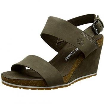 Mules Timberland Capri Sunset Wedge, Talla 37.5 EU, Gris