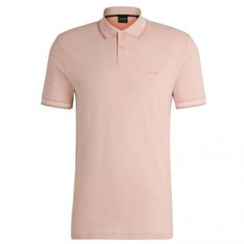 Polo BOSS de Algodón Manga Corta Naranja