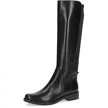 Caprice Locket M – bottes hautes pour femmes, noir, extensibles, UK 6