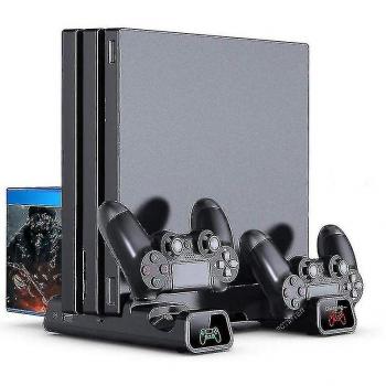 Base Vertical para PS4 Slim con Enfriador