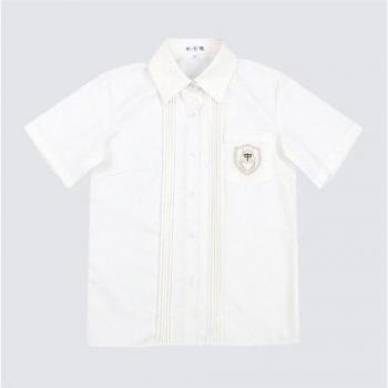 Japanese Korean Style Women’s Short Sleeve Blouse - Solid White