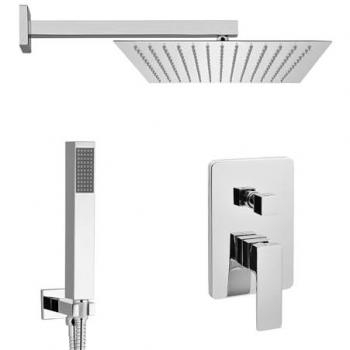 Set Doccia Incasso Kubo Soffione 25x25 cm Kit Completo
