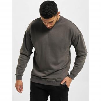 Urban Classics - Zip Away Oversized Terry Crew Darkshadow - Sweater - grey - S - 65% Cotton, 35% Polyester