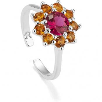 Radiant - Anillo Rosetones de plata plateado