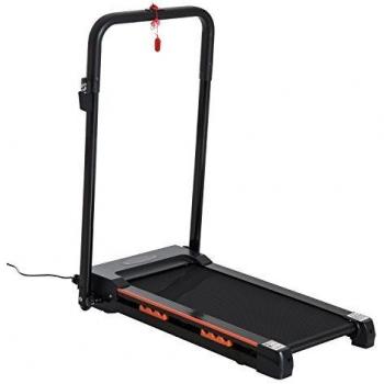 HOMCOM Tapis de marche pliable 370 W acier noir