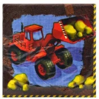 Creative Convertible Under Construction Napkins – 3 Ply, 16-Pack, One Size