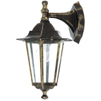 Applique traditionnelle lampe extérieure lanterne murale pendante luminaire de jardin IP43 or antique 2/1/886