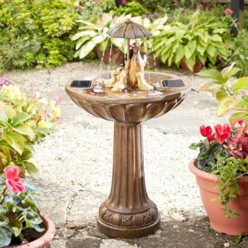 Bronze Duck Family Eco‑Water Feature