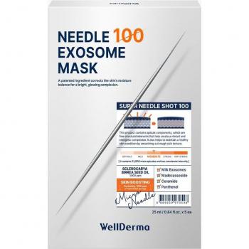 WellDerma 100‑Pack Exosome Sheet Mask – 25 ml (5‑Piece)