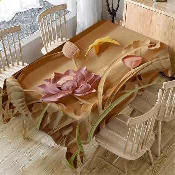 3D Bloemmotief Tafelkleed Waterdicht Polyester