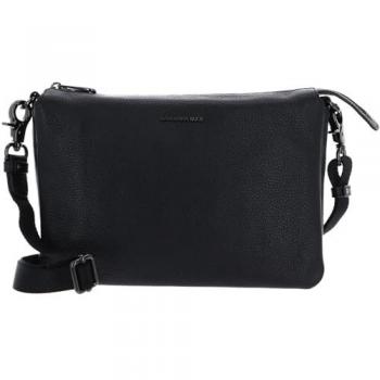 Mandarina Duck Mellow Leather 28cm Black Crossbody Bag