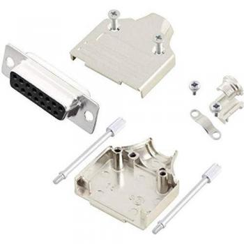 MH Connectors MHDM15-DB15S-K D-SUB Female Connector 180° 15 Pins Solder Bucket