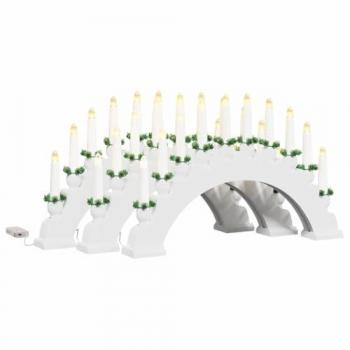 VivaXL Arco di Candela di Natale con 10 LED 3 Pcs Bianco 47×5×29 cm