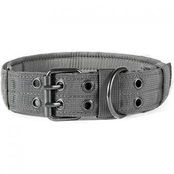 Collier réglable en nylon pour chien OneTigris avec anneau en D et boucle métallique (Coyote Brown, taille L)
