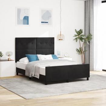 VidaXL Elegantes Boxspringbett Schwarz 140 x 190 cm