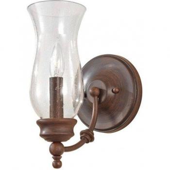 Pickering Lane 1-Light Wall Mounted Candlelight Fixture, Antique Bronze with E14 Socket