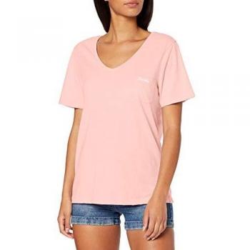 Rosa Superdry Ol Essential Vee Neck Tee T-Shirt, S (Taglia Produttore:10) Donna