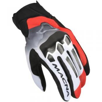 Gants Moto Macna Mana Blanc-Rouge-Noir