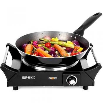 Duronic HP1BK Hornillo Eléctrico Portátil 1500W