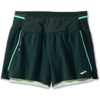 Shorts Deportivos Brooks High Point 3 2‑in‑1 2.0 Mujer Verde
