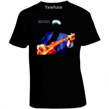 T-shirt noir XL Dire Straits Argent pour rien