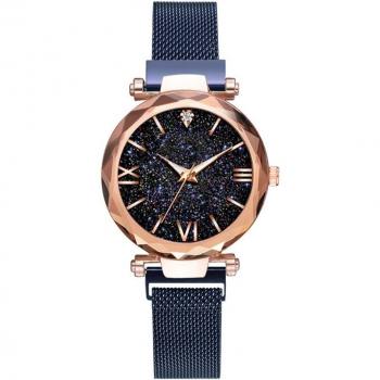 Luxus Quarz Uhr für Frauen mit Gittergewebe-Armbinde und stilvollem Design