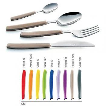 Servizio Posate Acciaio Inox 24 Pz - Eme Cromo Arancio