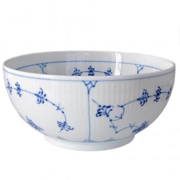 Royal Copenhagen 18cm White Blue Fluted Bowl – 101‑456